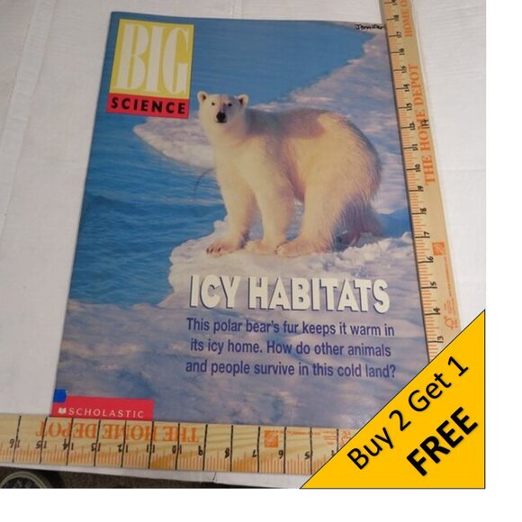 BIG SCIENCE Scholastic (almost 2 feet tall) Icy Habitats CLASSROOM SIZE - Picture 1 of 10